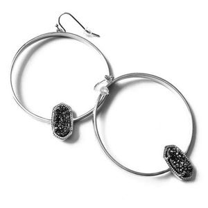 New Kendra Scott Silver Elora Hoop Earrings